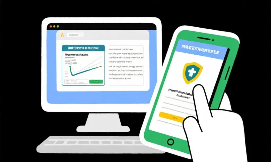 识别安全证书插画